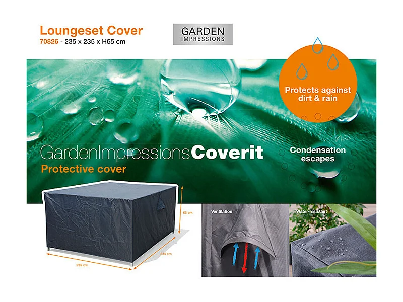 Housse de protection pour ensemble de salon Garden Impressions 235x235xh65 cm