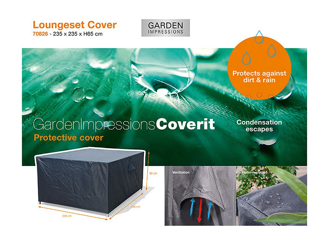 Garden Impressions Loungeset beschermhoes 235x235xH65 cm