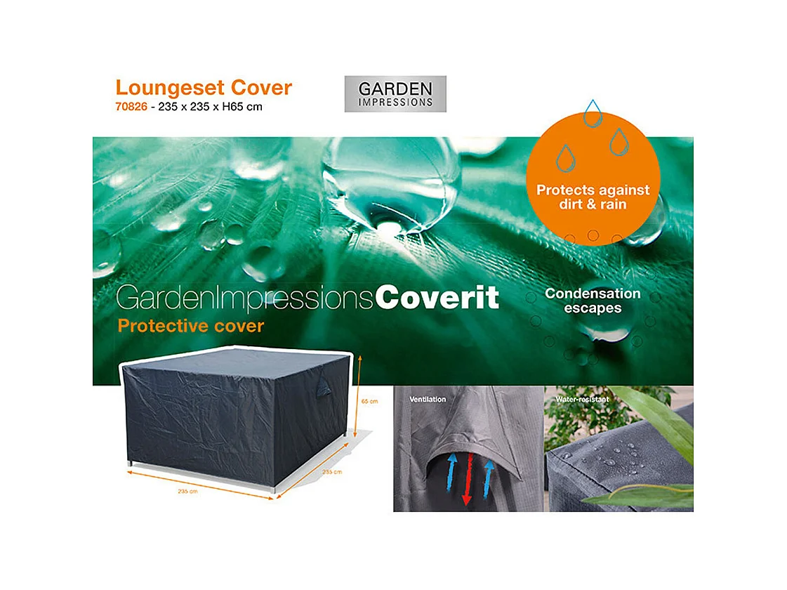 Housse de protection pour ensemble de salon Garden Impressions 235x235xh65 cm