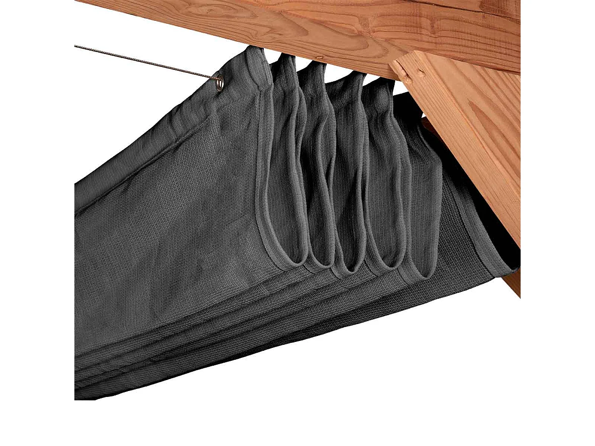 Voile d'ombrage Platinum Harmonica Anthracite 2,9 m de large 3 m de long