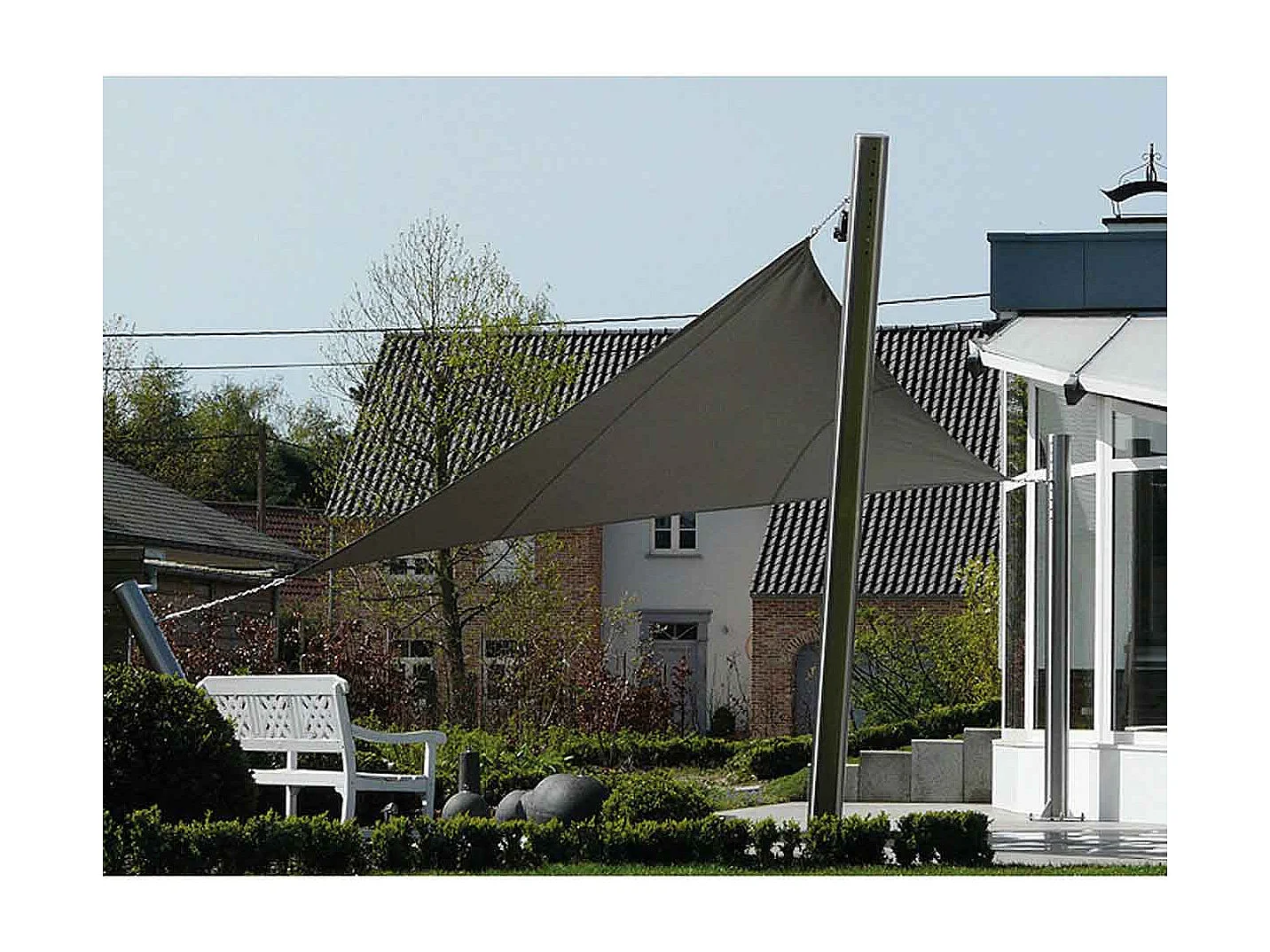 Platinum - paal met flex oog 7x7x250cm - Antraciet