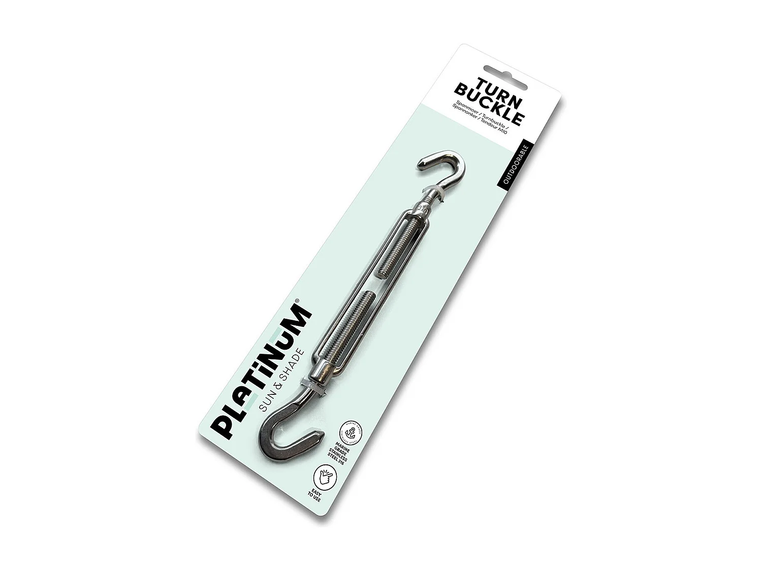 Noix de gamme Platinum M10 2 x crochet Acier inoxydable