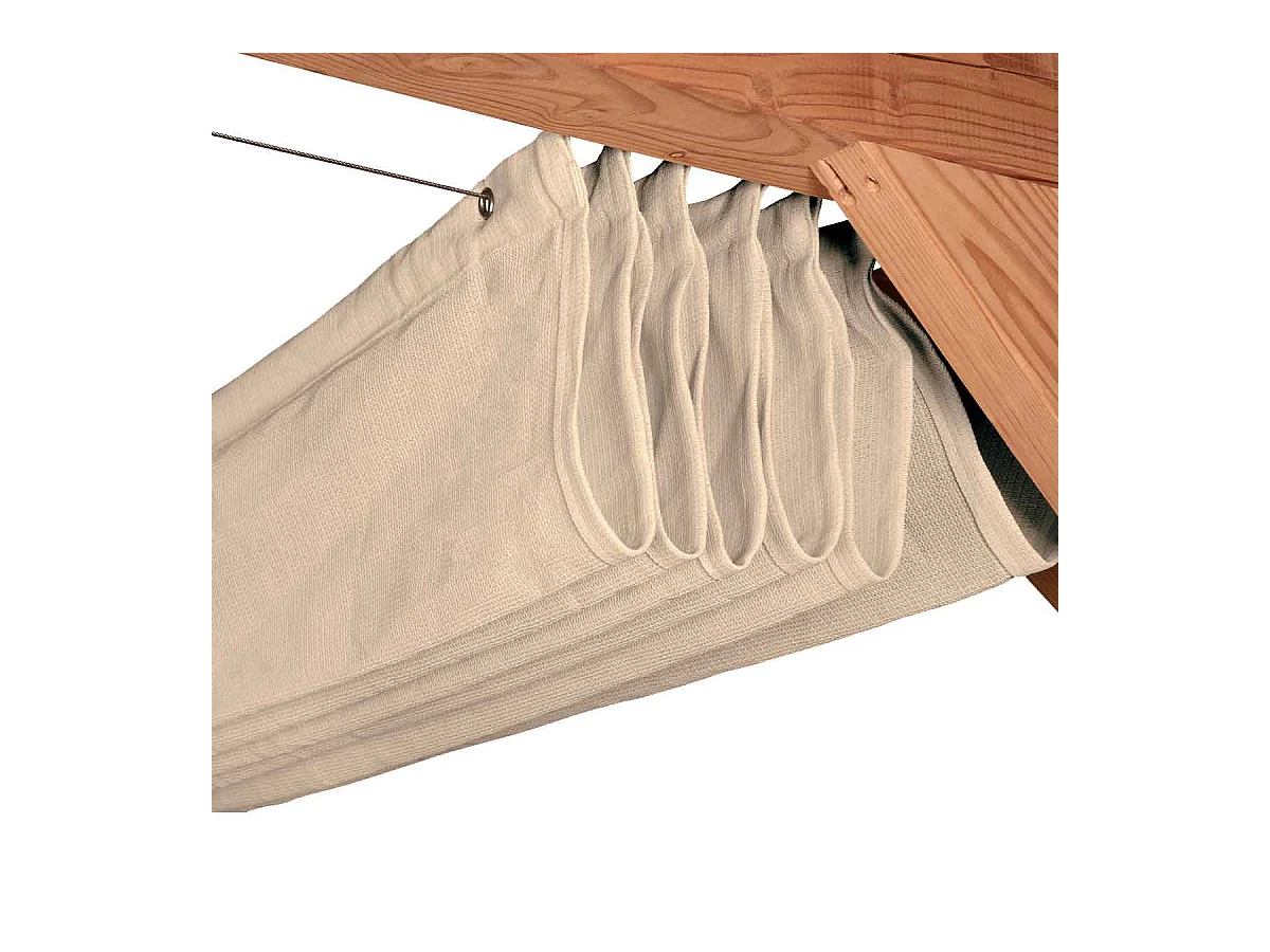 Voile d'ombrage Platinum Harmonica blanc cassé 2,9 m de large 4 m de long
