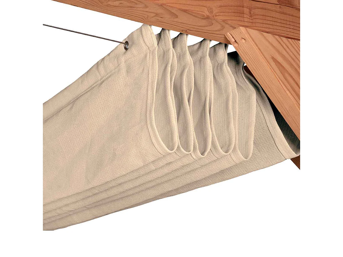 Voile d'ombrage Platinum Harmonica blanc cassé 2,9 m de large 4 m de long