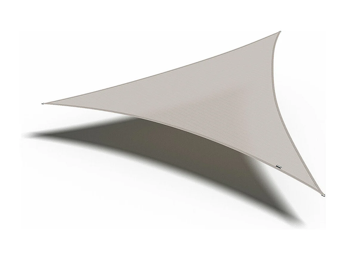 Tissu d'ombre triangle Platinum CoolFit grège 5.0x5.0x5.0m
