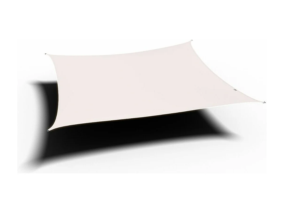 Imperméable en tissu d'ombre carré Platinum Dreamsail crème 5x5x5x5 m
