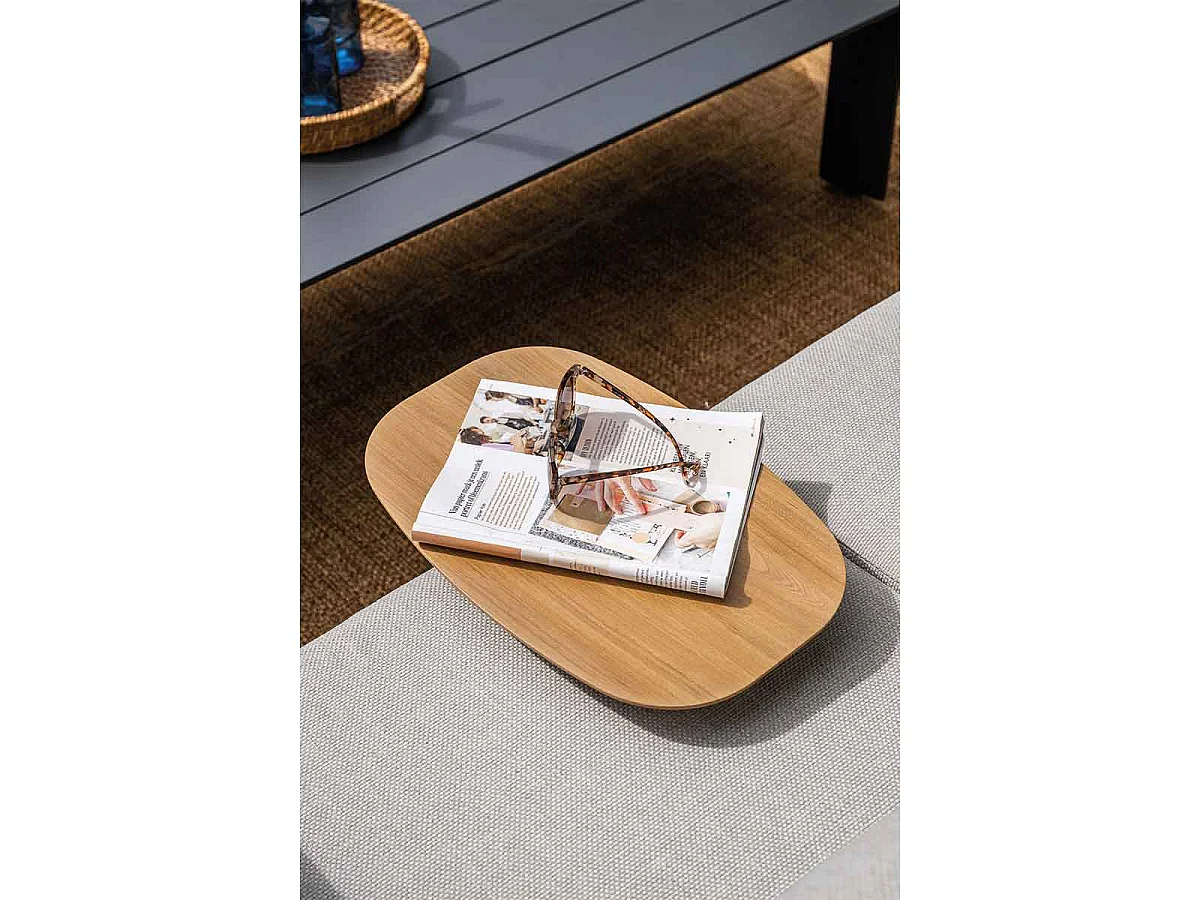 Garden Impressions table d'appoint pour ordinateur portable Sem aspect teck clair 45x30xH51 cm