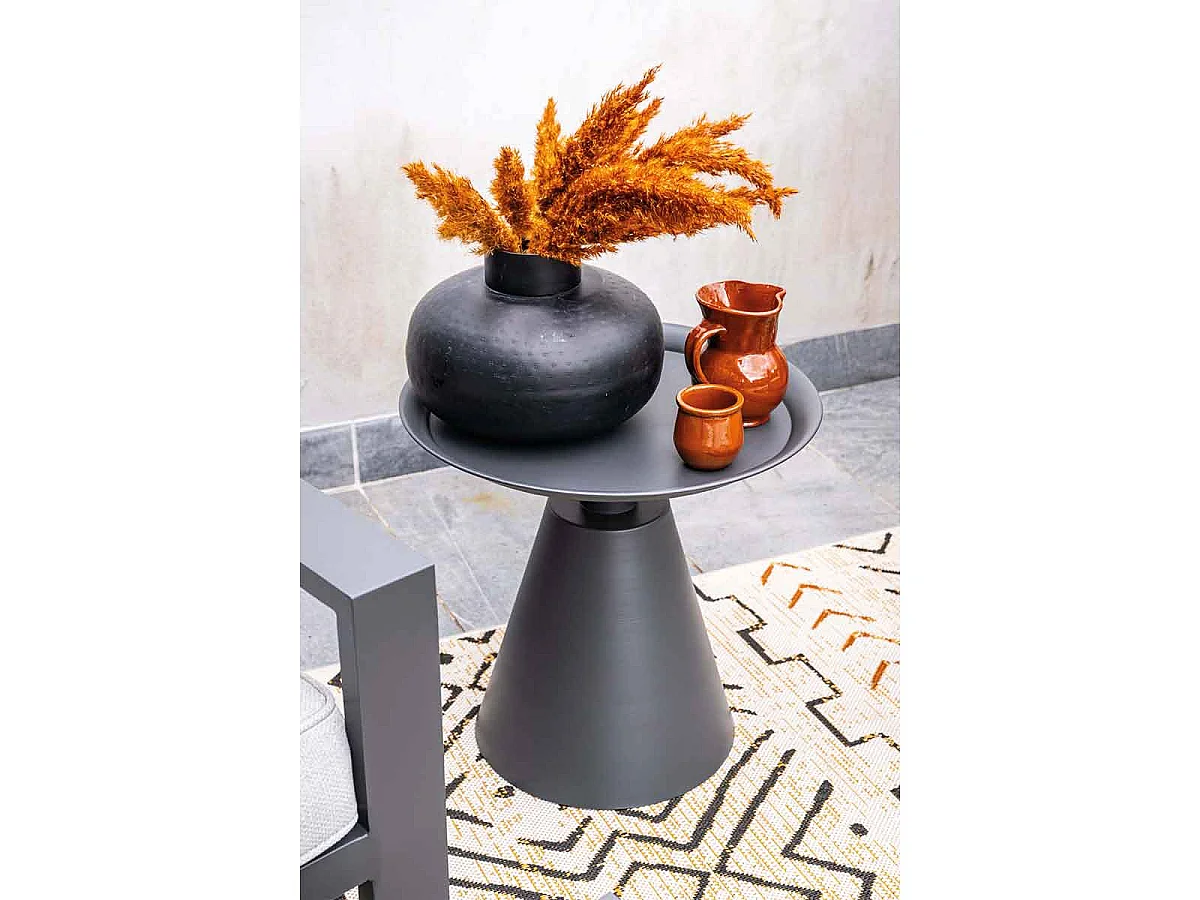 Garden Impressions Tepa bijzettafel Ø50xH48 cm - donker grijs