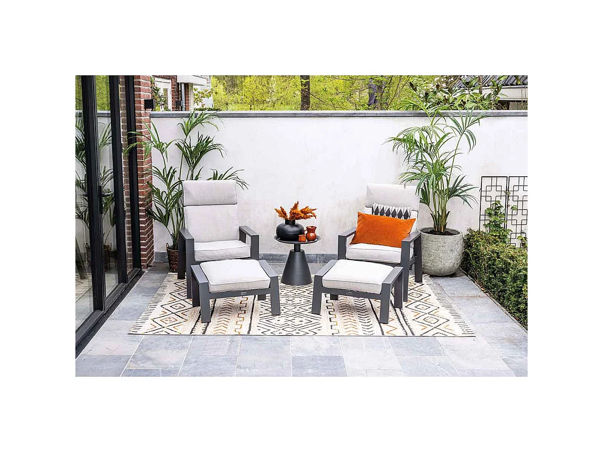 Garden Impressions Tepa bijzettafel Ø50xH48 cm - donker grijs