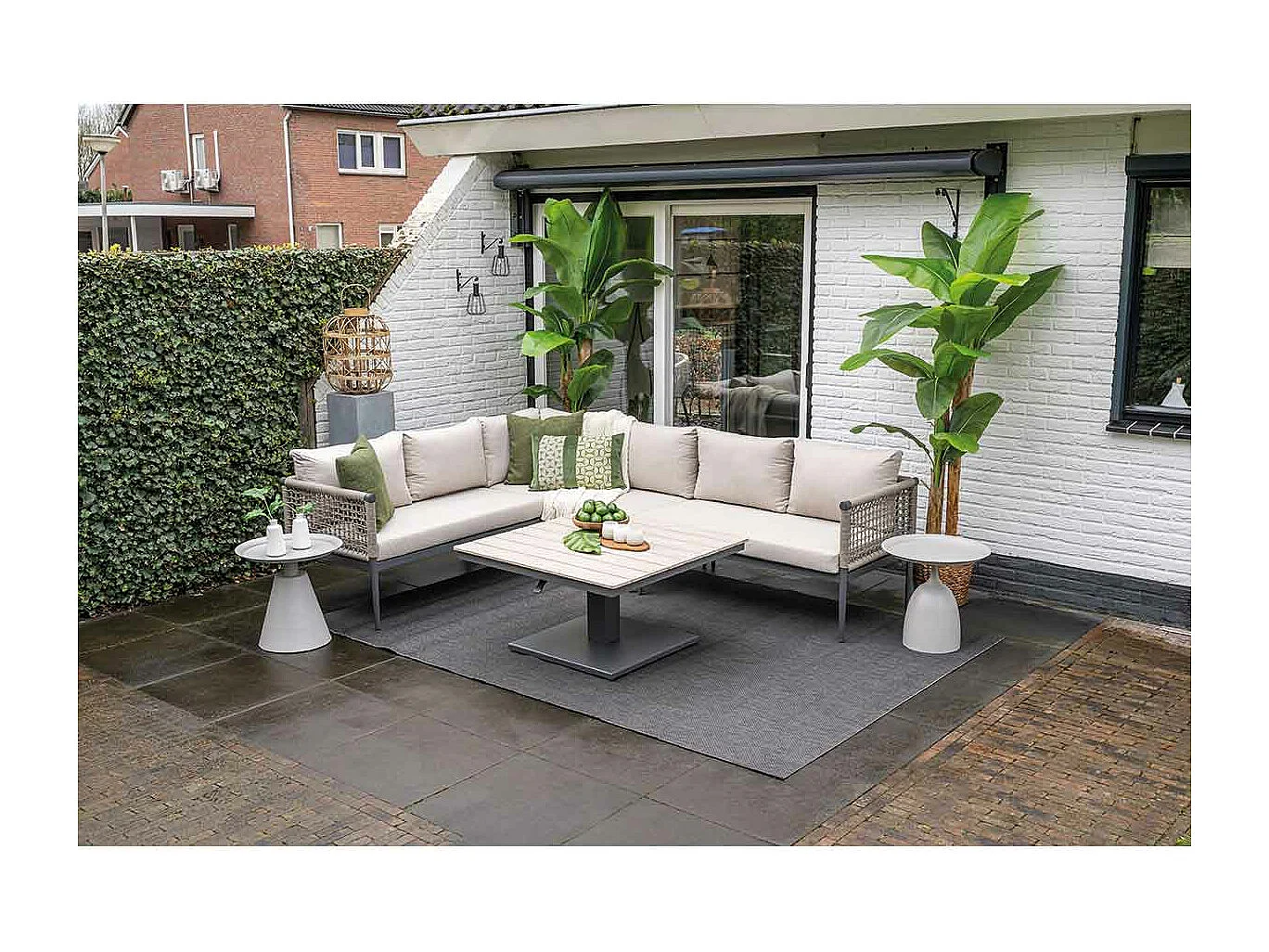 Table d'appoint Garden Impressions Tepa taupe Ø50xH48 cm