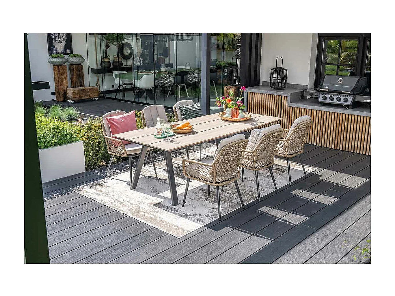 Garden Impressions Kalibo lounge dining stoel - donker grijs