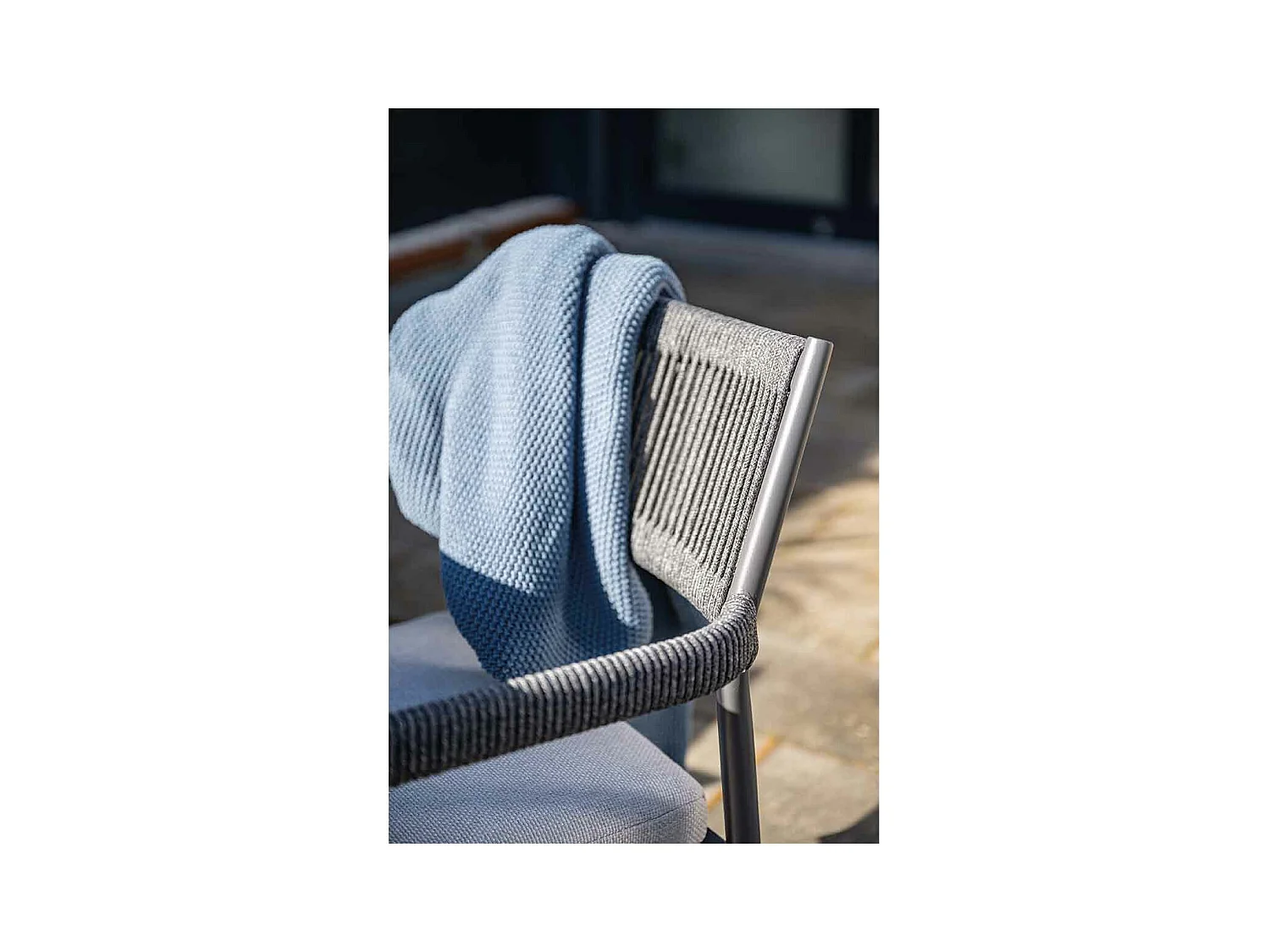 Chaise de salle à manger lounge Garden Impressions Tineo gris foncé