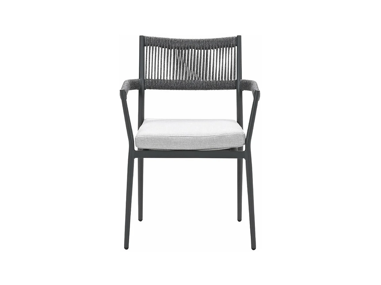 Chaise de salle à manger lounge Garden Impressions Tineo gris foncé