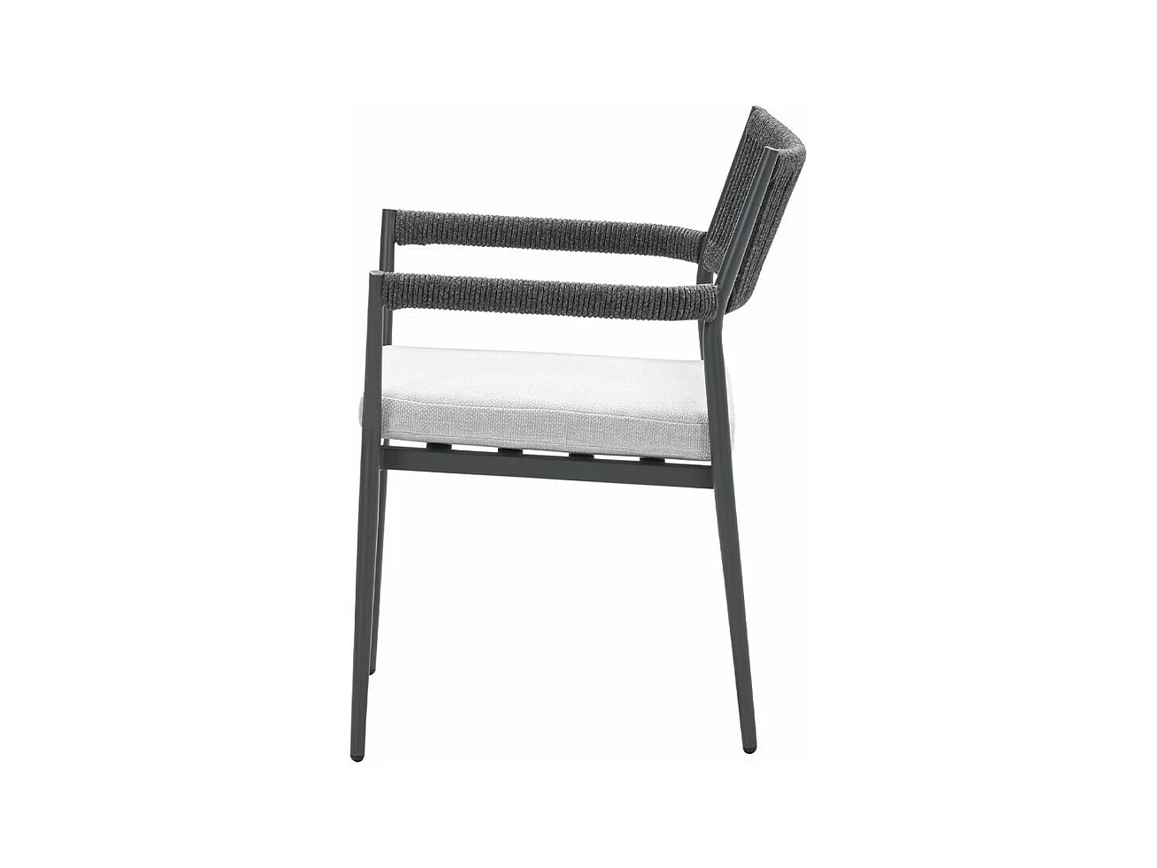 Chaise de salle à manger lounge Garden Impressions Tineo gris foncé
