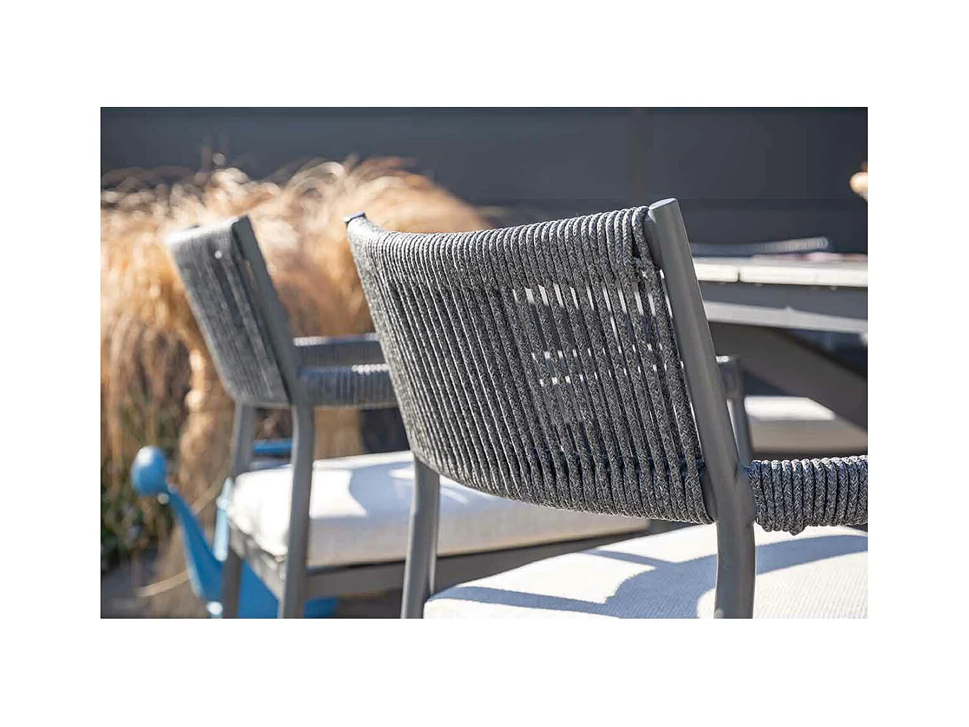 Chaise de salle à manger lounge Garden Impressions Tineo gris foncé