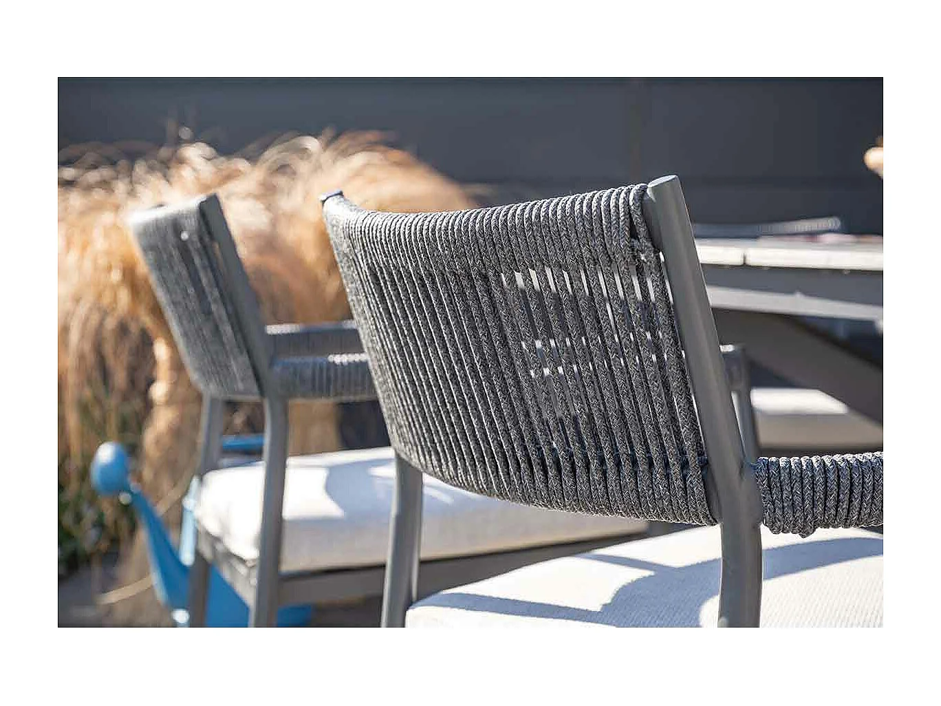 Chaise de salle à manger lounge Garden Impressions Tineo gris foncé