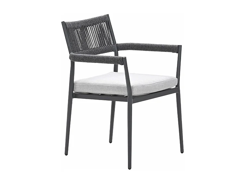 Chaise de salle à manger lounge Garden Impressions Tineo gris foncé