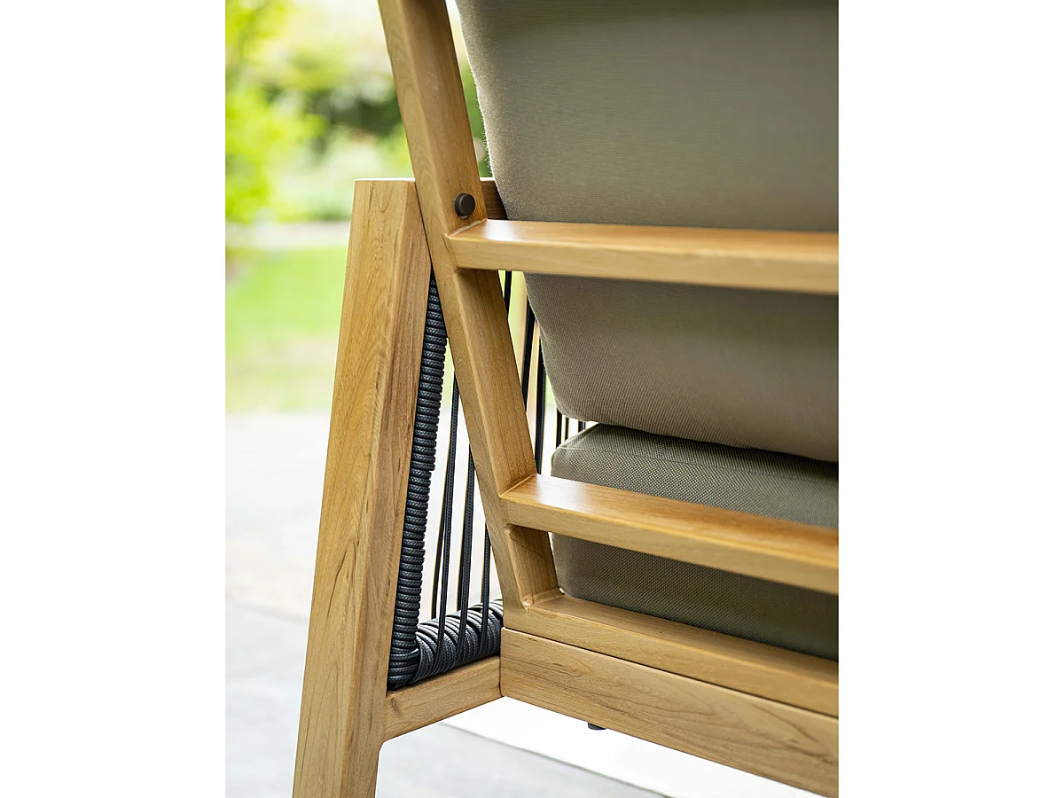 Garden Impressions San Capri lounge dining stoel - light teak aluminium
