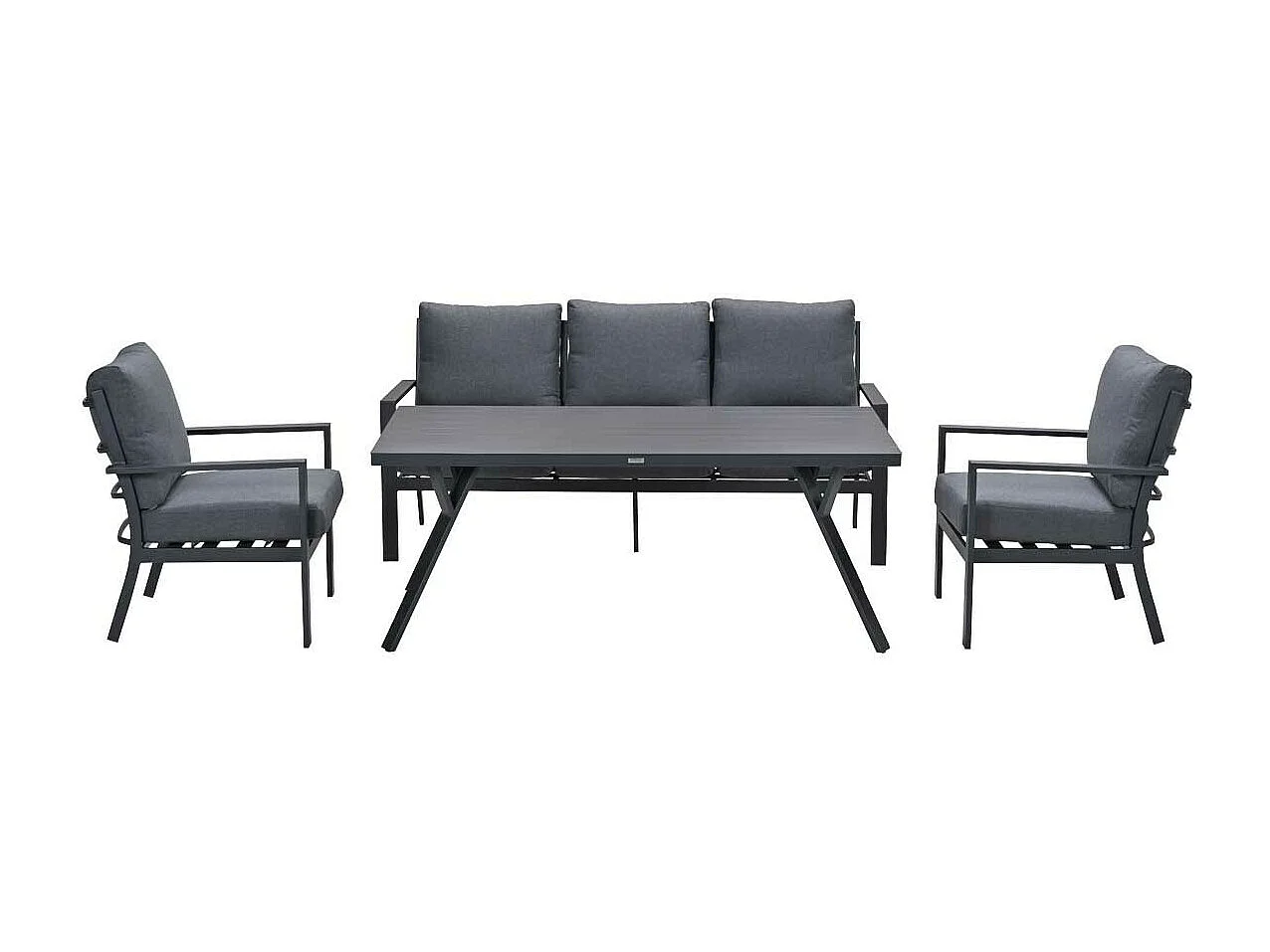Garden Impressions Senja lounge dining set stoel-bank 4-delig mystic grey