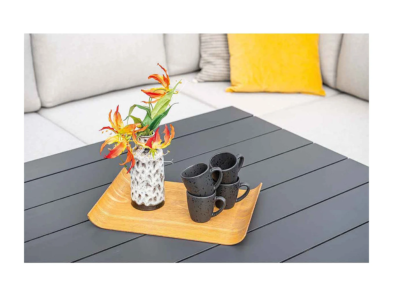 Garden Impressions Malakka lounge dining set 5-delig - valley sand - light teak look