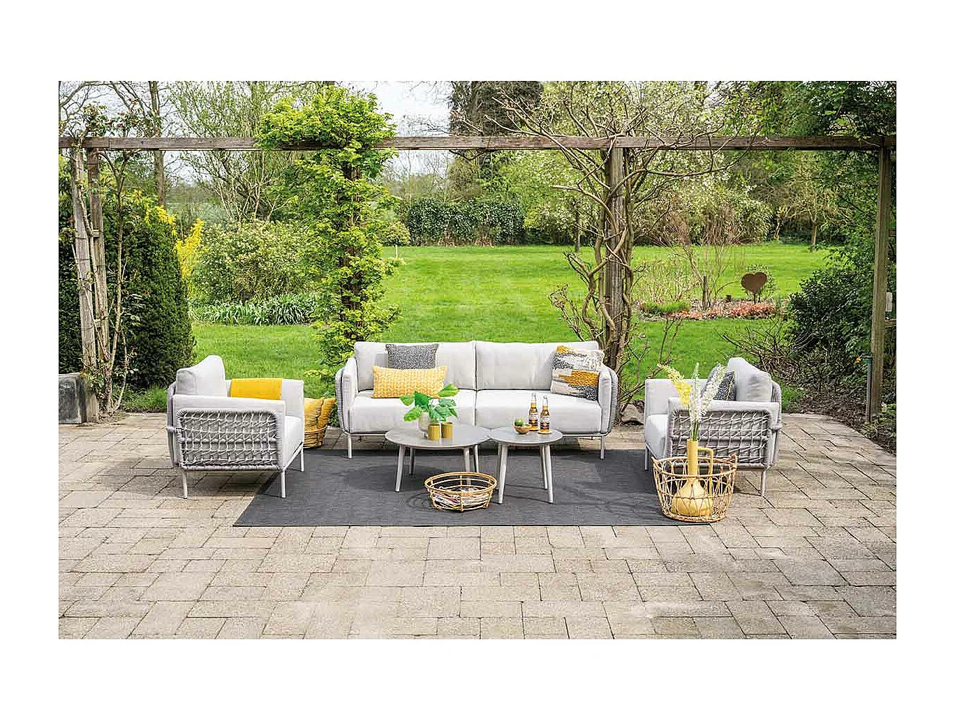 Garden Impressions ensemble de salon Langkawi taupe 5 pièces