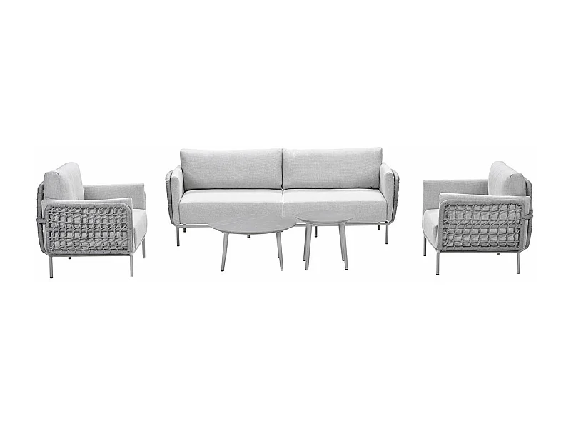 Garden Impressions ensemble de salon Langkawi taupe 5 pièces