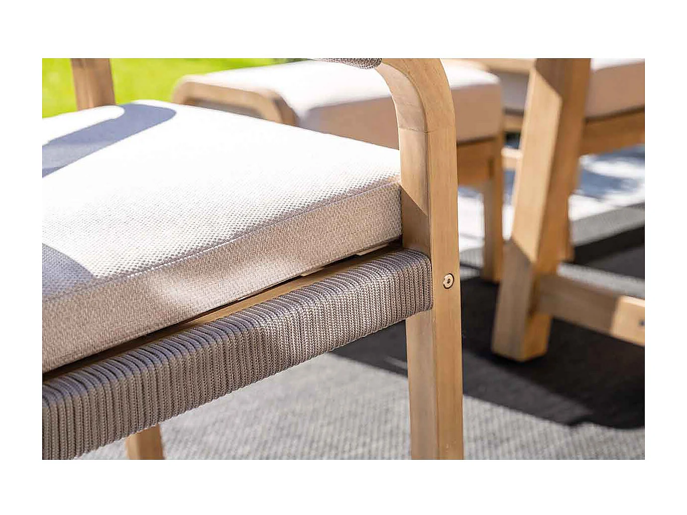 Garden Impressions Alora lounge dining set 5-delig links - grey sand