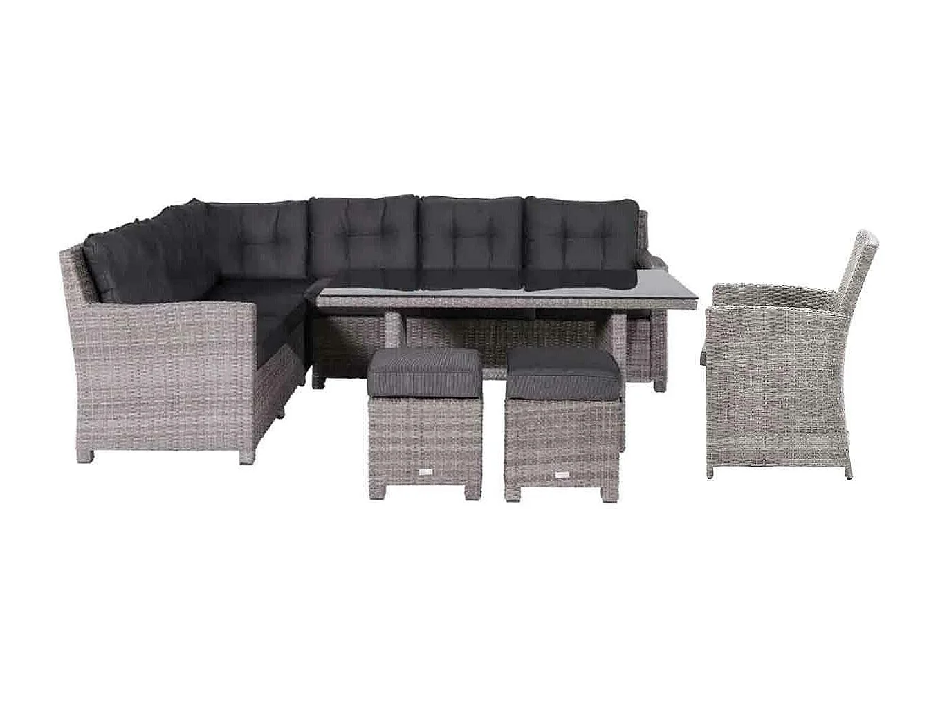 Garden Impressions Jaru lounge dining set 6-delig links - luxe kussens