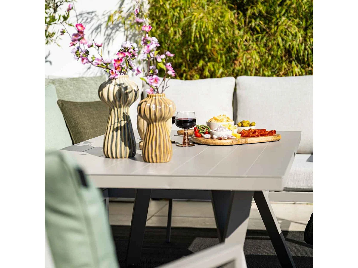Garden Impressions Senja lounge dining set 3-delig rechts - valley sand