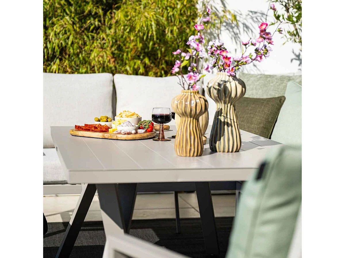 Garden Impressions Senja lounge dining set 3-delig links - valley sand