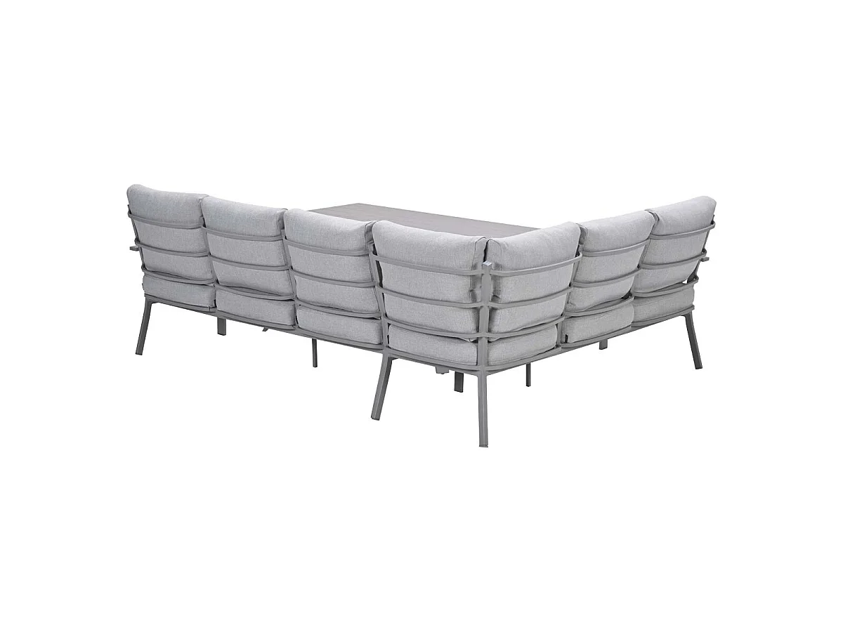Garden Impressions Senja lounge dining set 3-delig links - valley sand