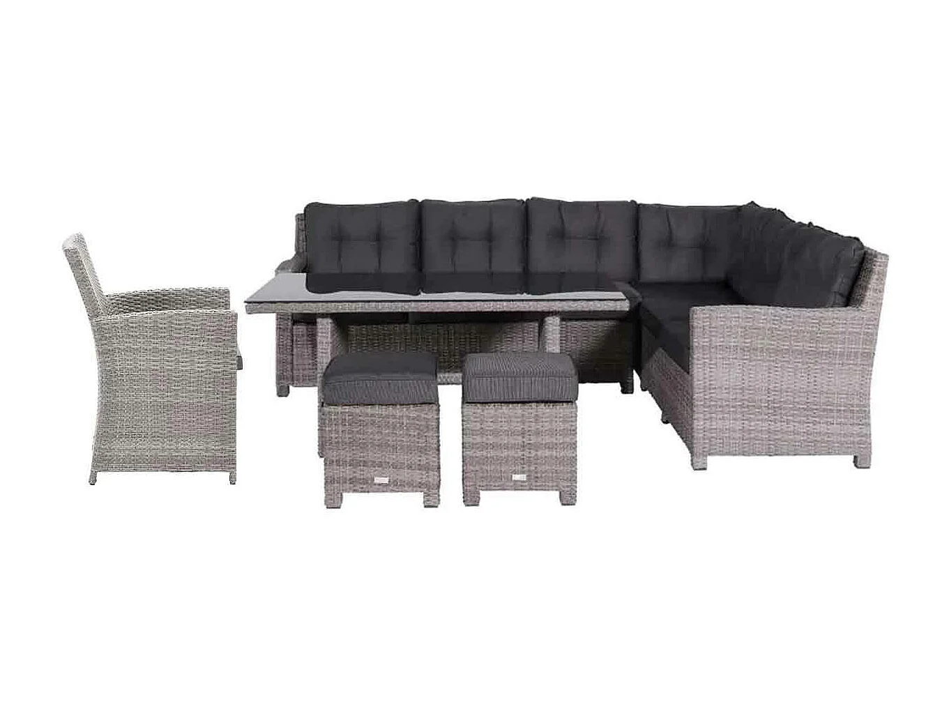 Garden Impressions Jaru lounge dining set 6-delig rechts - luxe kussens