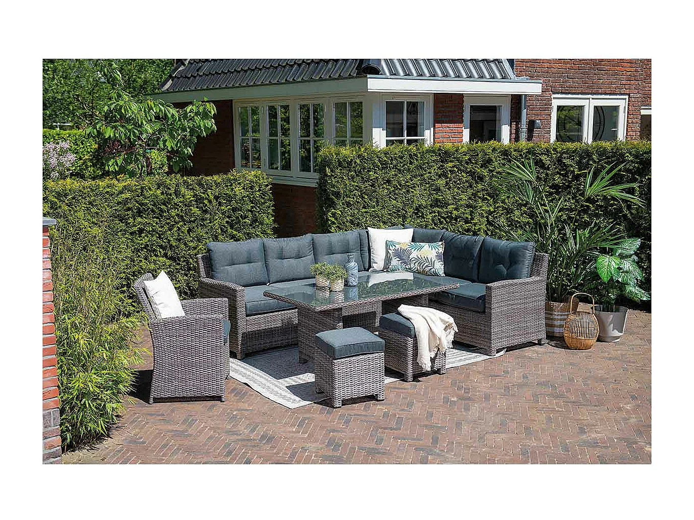 Garden Impressions Jaru lounge dining set 6-delig rechts - luxe kussens