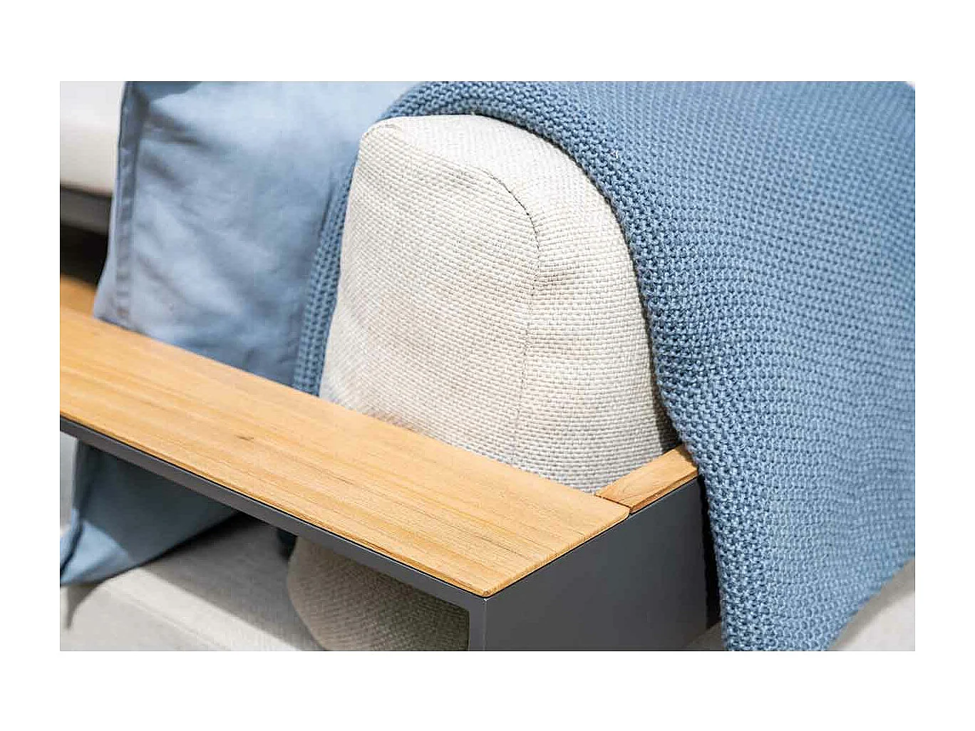 Garden Impressions Malakka loungeset 3 - delig carbon black/valley sand/light teaklook