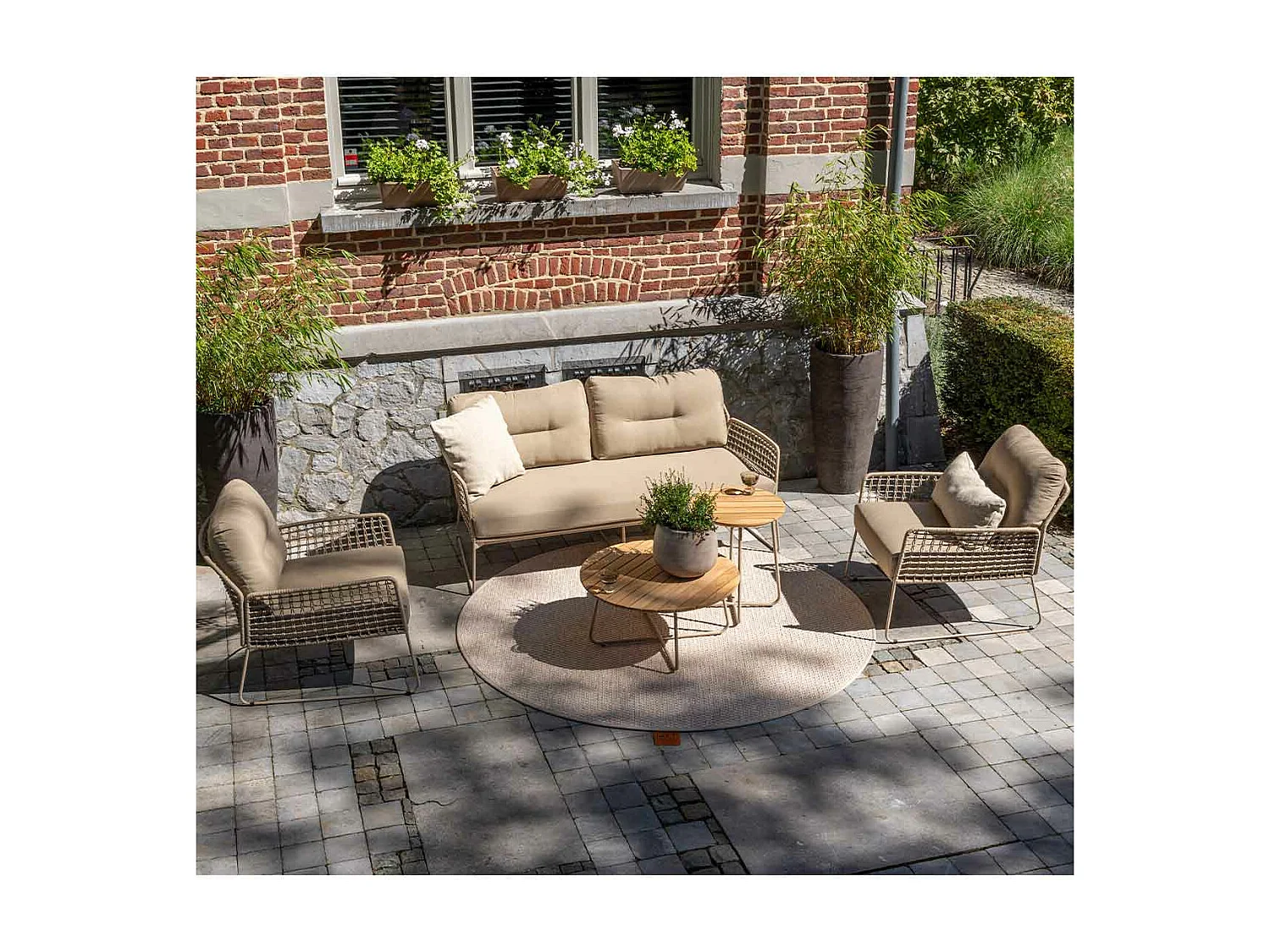 4 Seasons Outdoor Albano loungeset 3-delig - latte