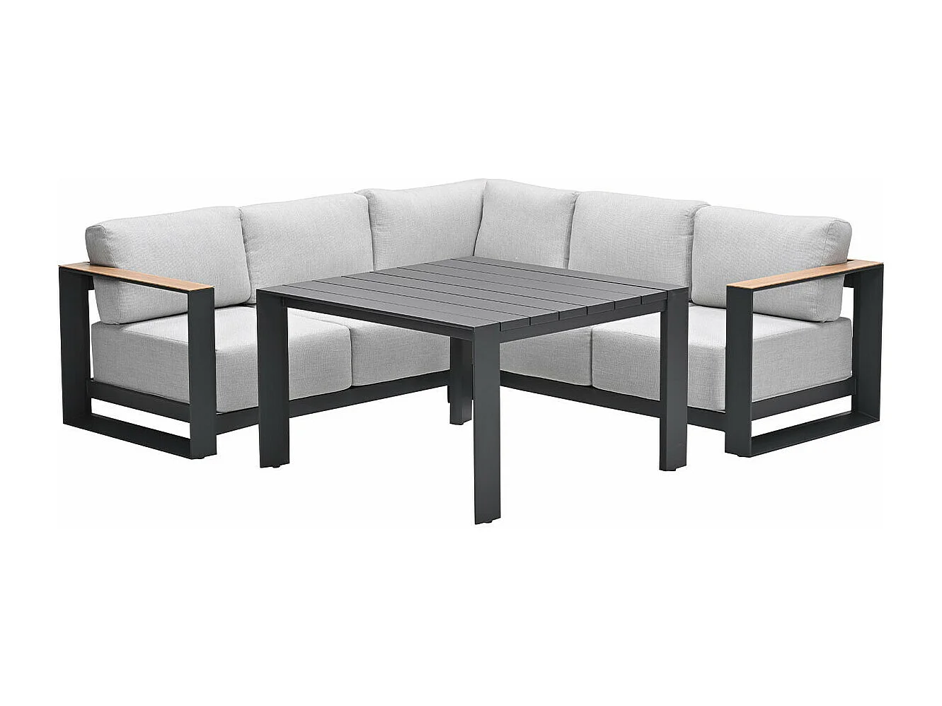 Garden Impressions Malakka lounge dining set 4-delig - valley sand - light teak look