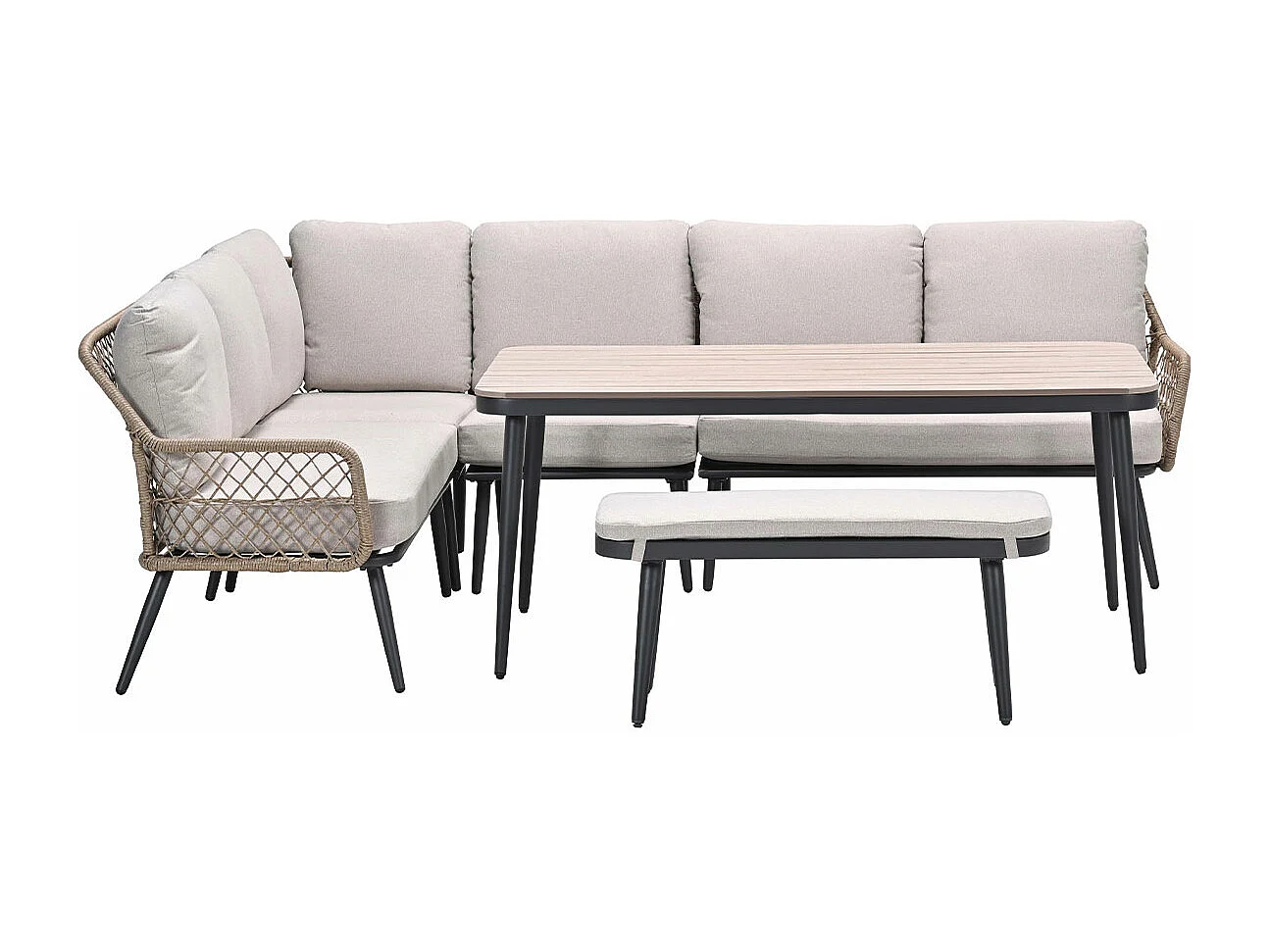 Garden Impressions Kalibo lounge dining set 6-delig - desert sand