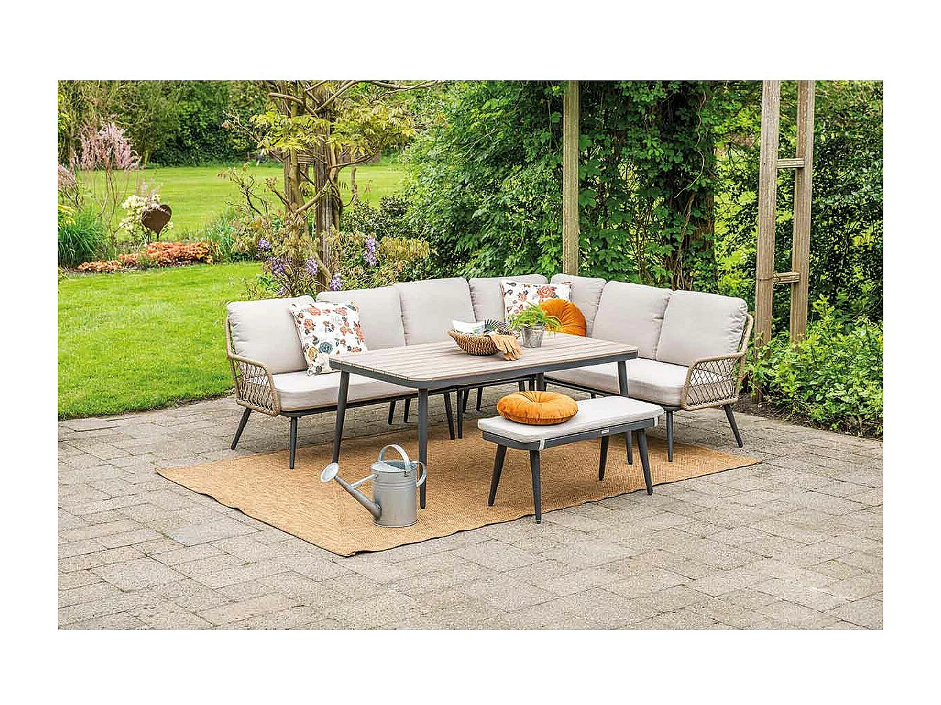 Garden Impressions Kalibo lounge dining set 6-delig - desert sand