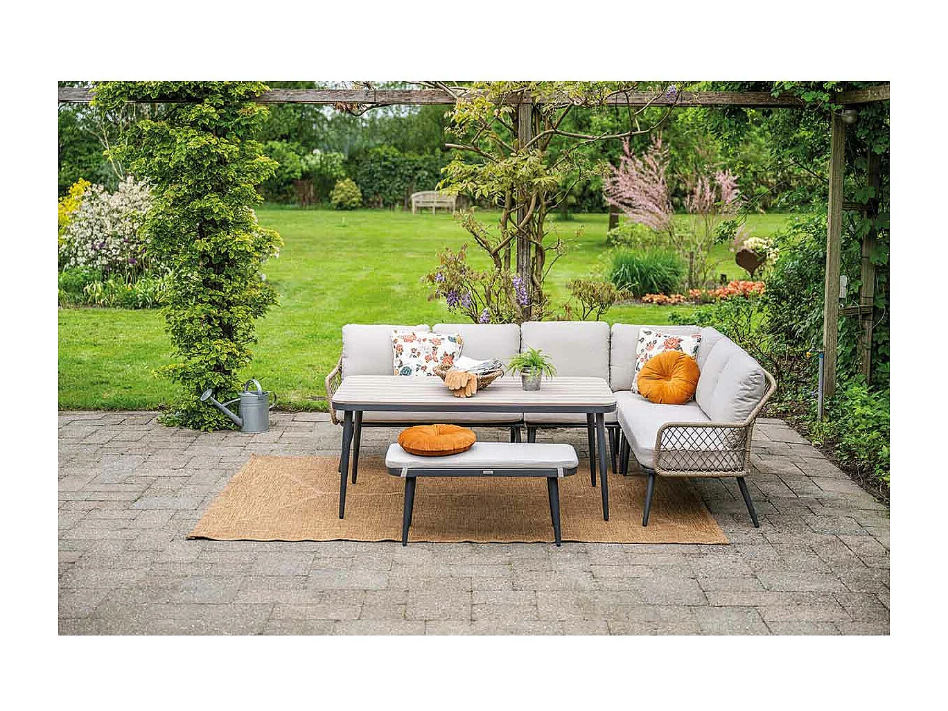 Garden Impressions Kalibo lounge dining set 6-delig - desert sand