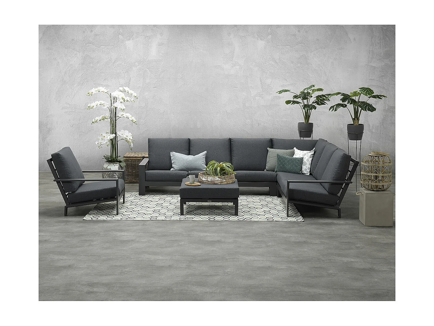 Garden Impressions Coba Ensemble de salon 4-pièces - gris foncé