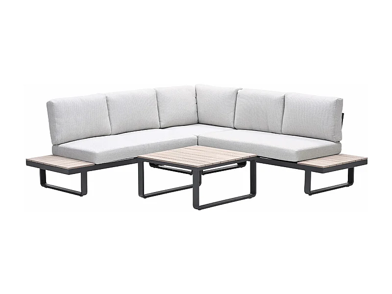 Garden Impressions Diego loungeset 4-delig - donker grijs