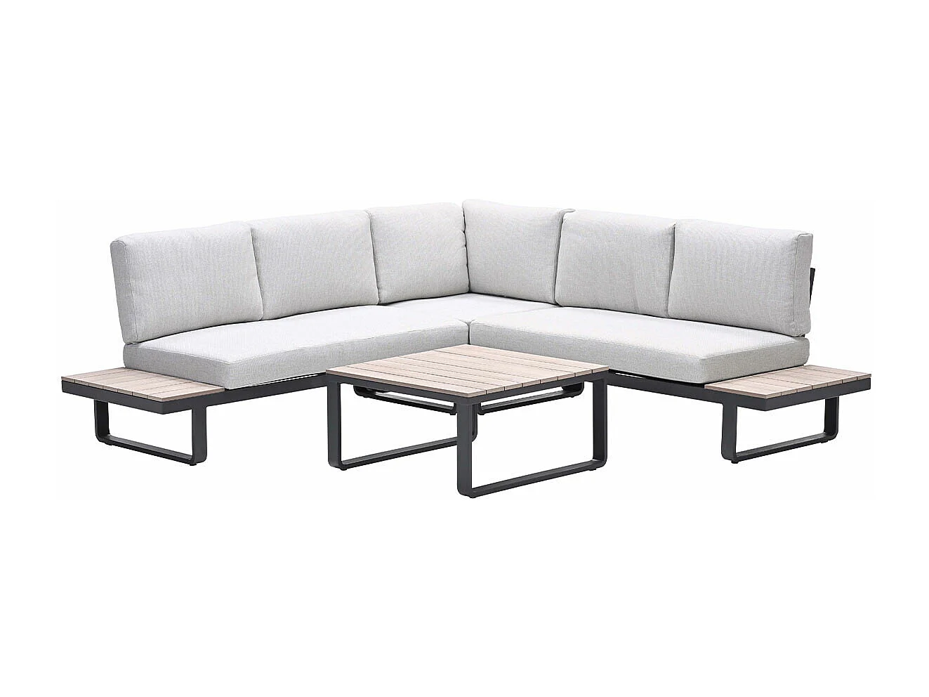 Garden Impressions ensemble de salon Diego gris foncé 4 pièces