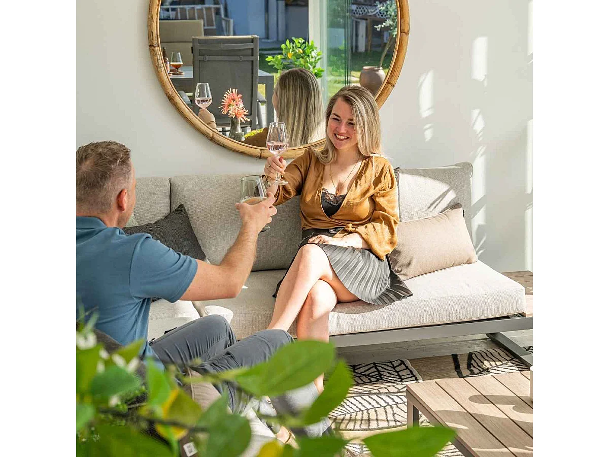 Garden Impressions Diego loungeset 4-delig - donker grijs