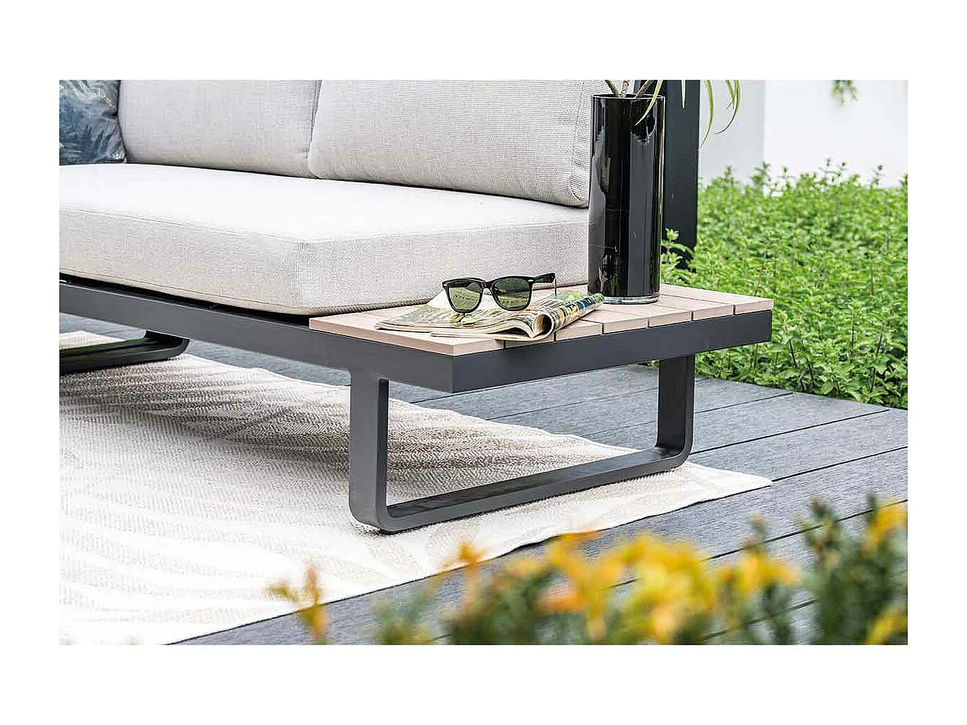 Garden Impressions Diego loungeset 4-delig - donker grijs