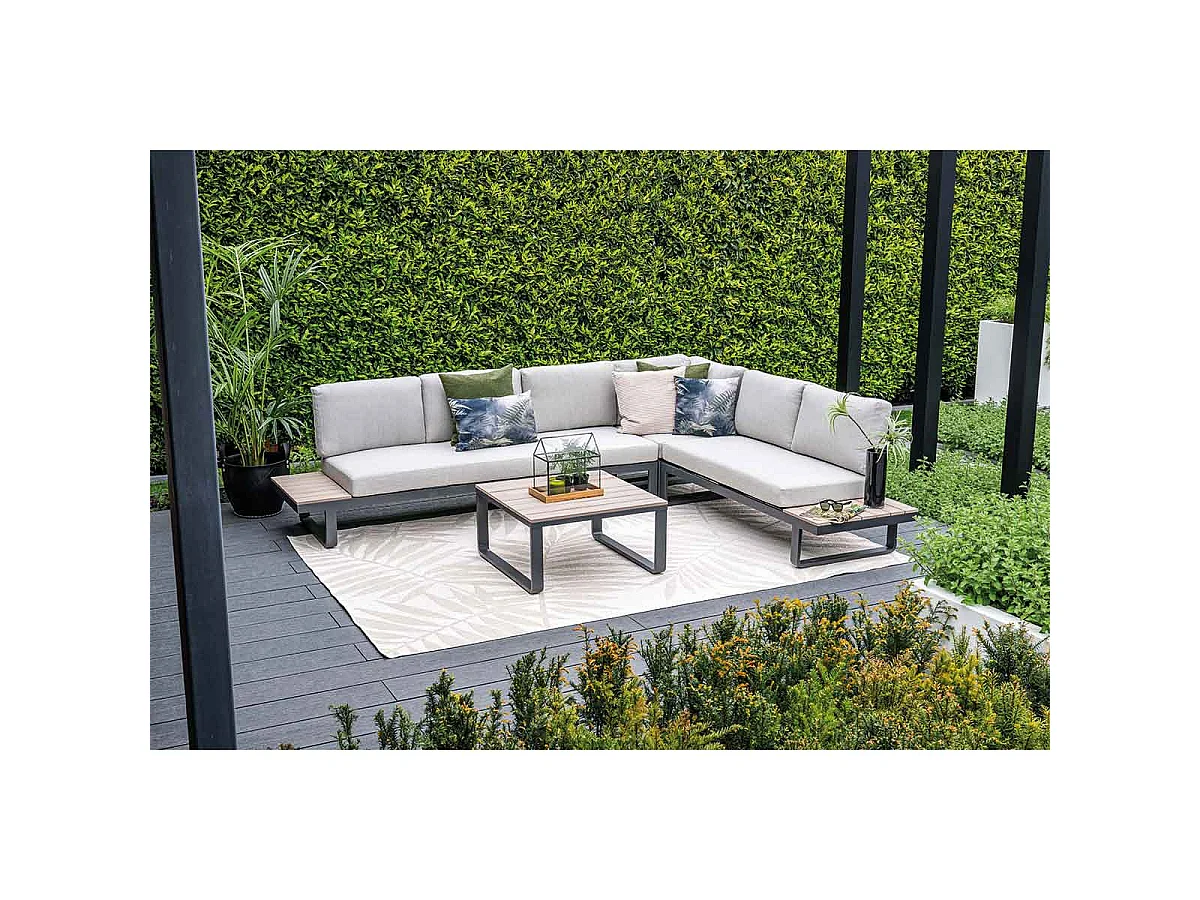 Garden Impressions Diego loungeset 4-delig - donker grijs