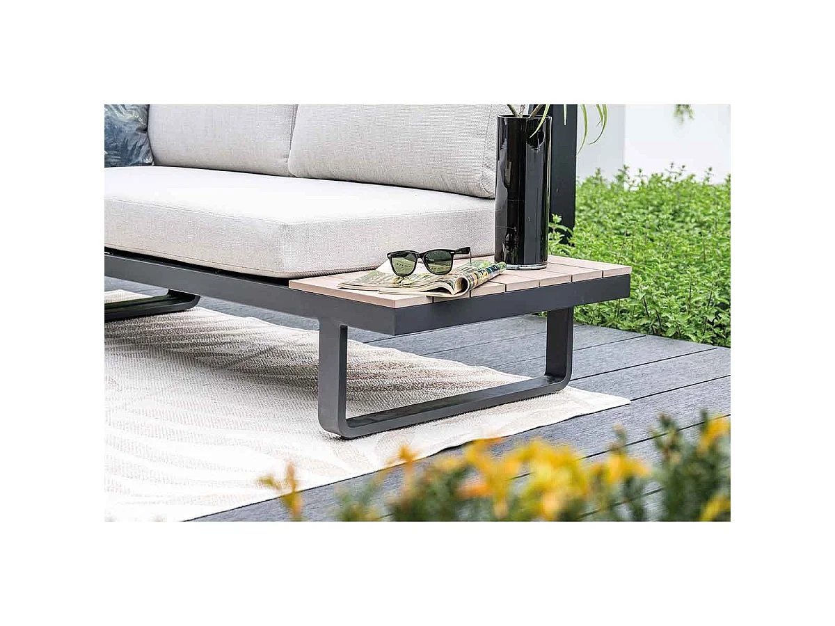 Garden Impressions Diego loungeset 4-delig - donker grijs