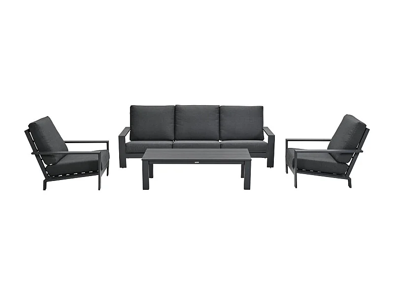 Garden Impressions Coba loungeset 4-delig - donker grijs - reflex black