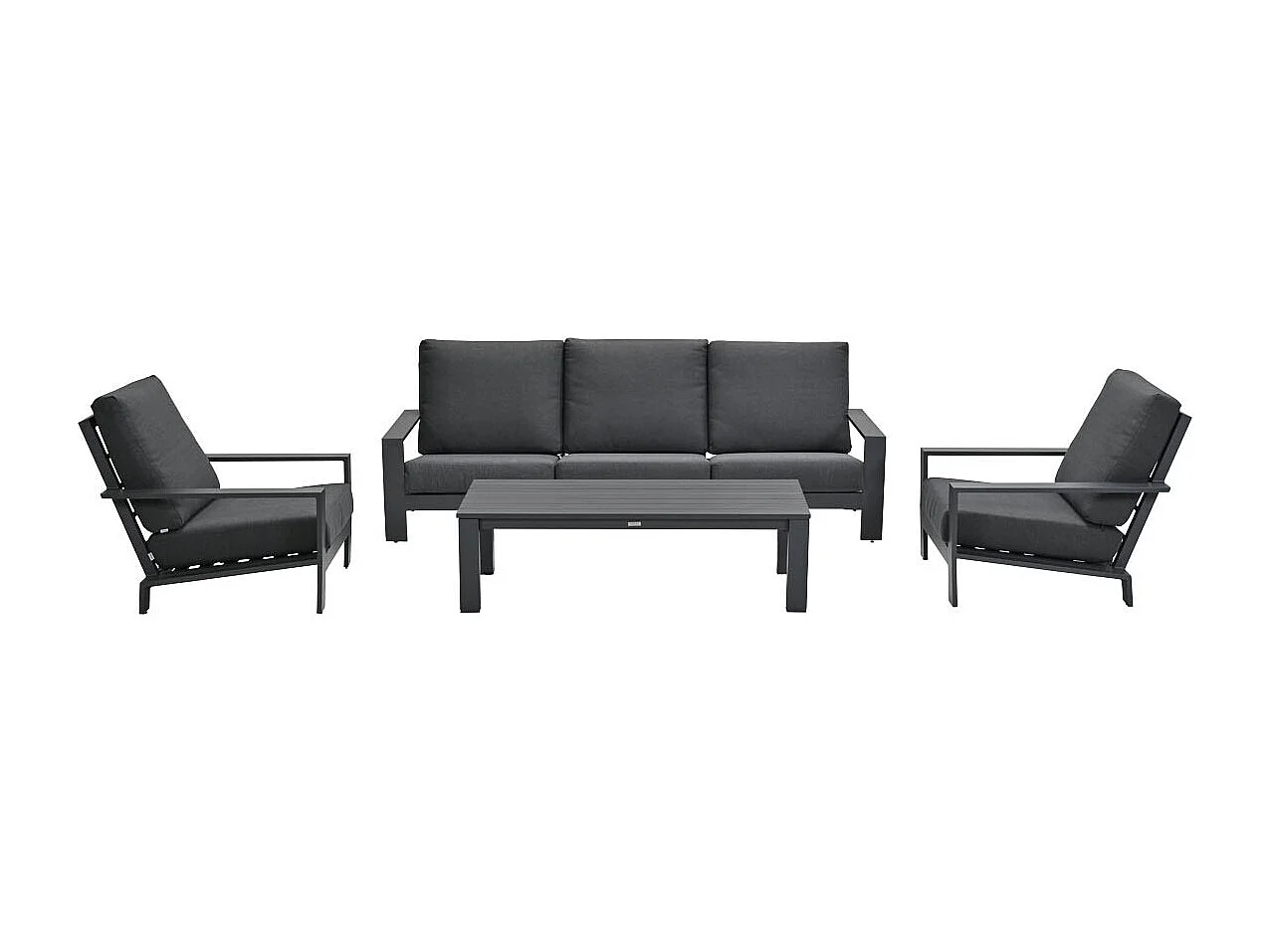 Garden Impressions Coba loungeset 4-delig - donker grijs - reflex black