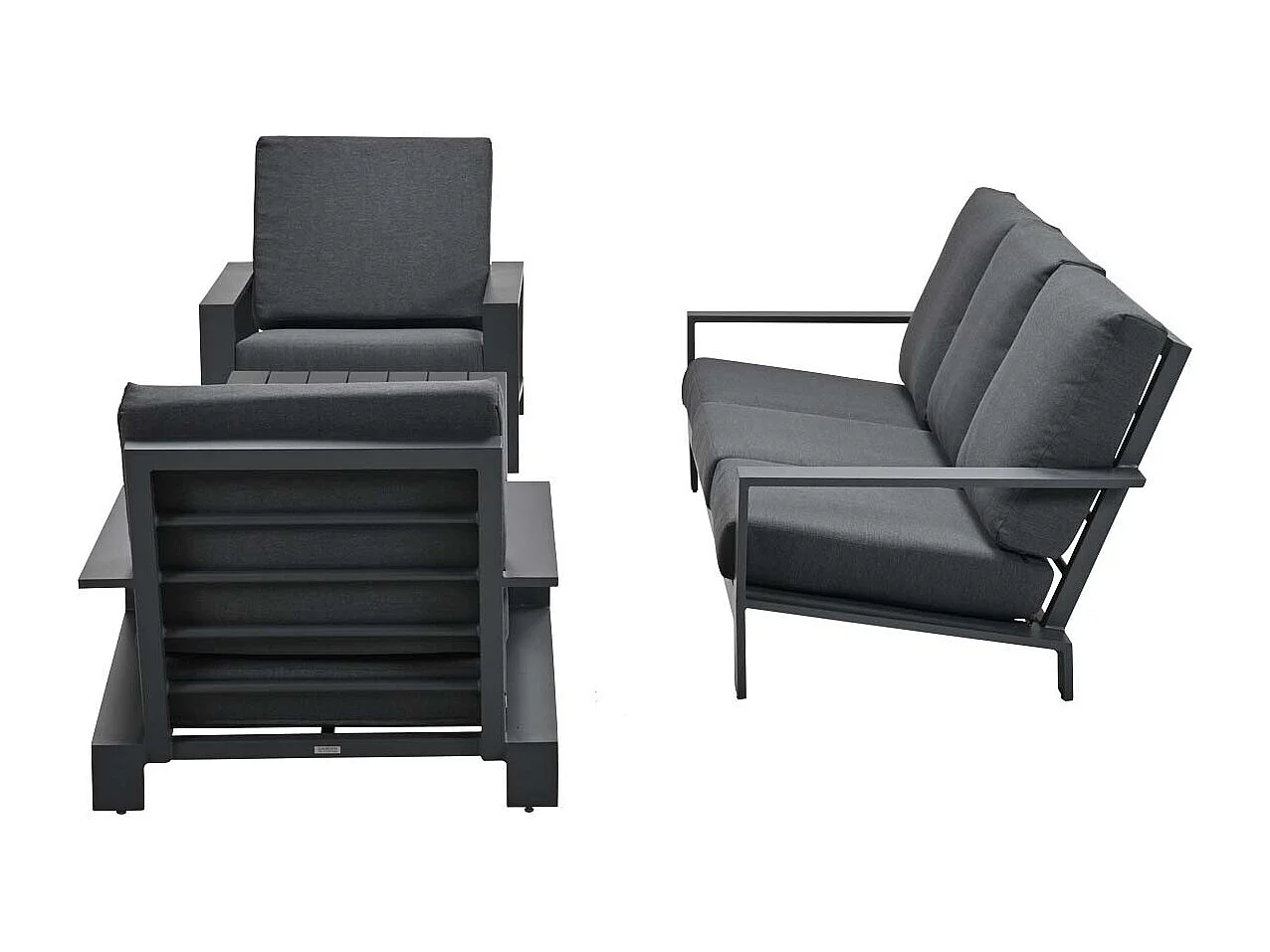 Garden Impressions Coba loungeset 4-delig - donker grijs - reflex black