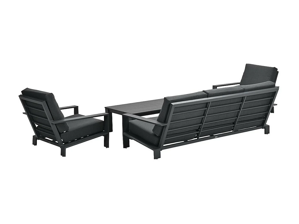 Garden Impressions Coba loungeset 4-delig - donker grijs - reflex black